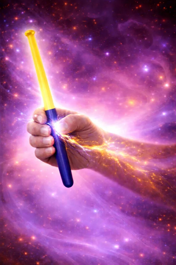 The Master Wand held between the fingertips